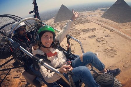 Paramotor Adventure Over Giza pyramids and Sphinx