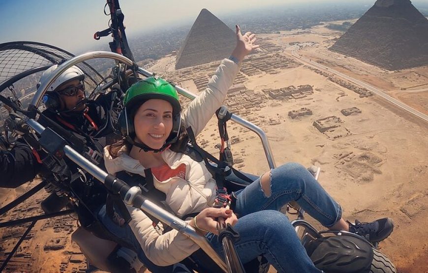 Paramotor Adventure Over Giza pyramids and Sphinx