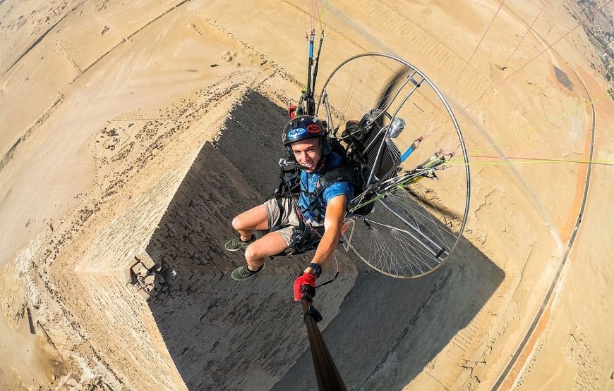 Paramotor Adventure Over Giza pyramids and Sphinx