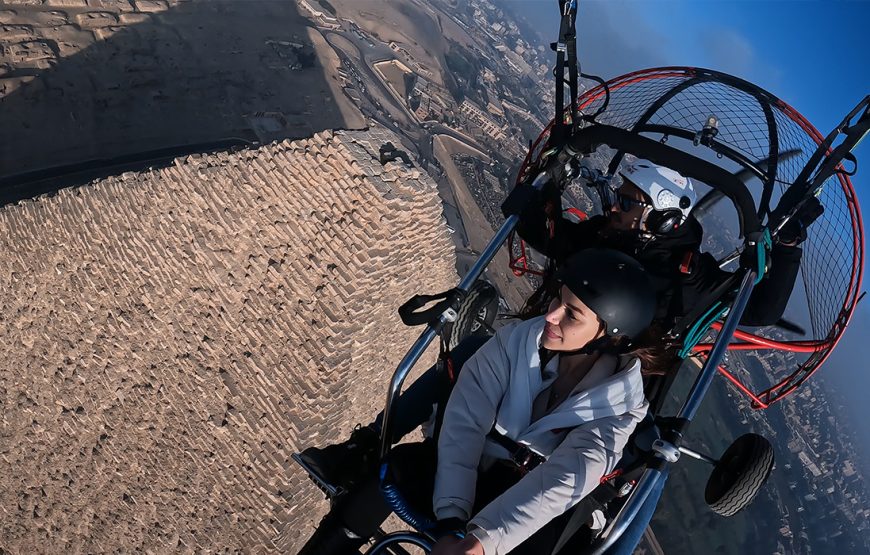 Paramotor Adventure Over Giza pyramids and Sphinx