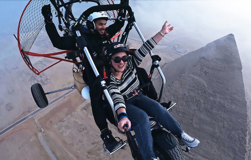 Paramotor Adventure Over Giza pyramids and Sphinx